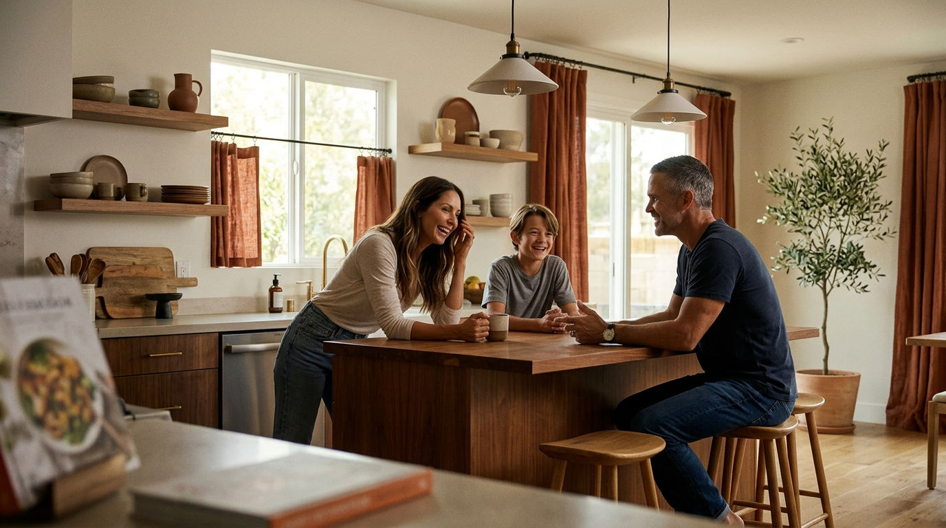 Moodboard — family at the kitchen island